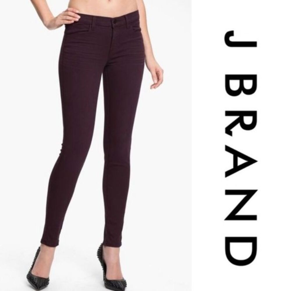 J brand‎ super skinny Stretch dark plum jeans Size 25